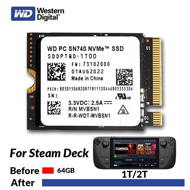   WD SN740 2230, 1TB 2TB NVMe 1.4 M.2 SSD PCIe 4.0 SSD ̺,  ũ ROG ٸ